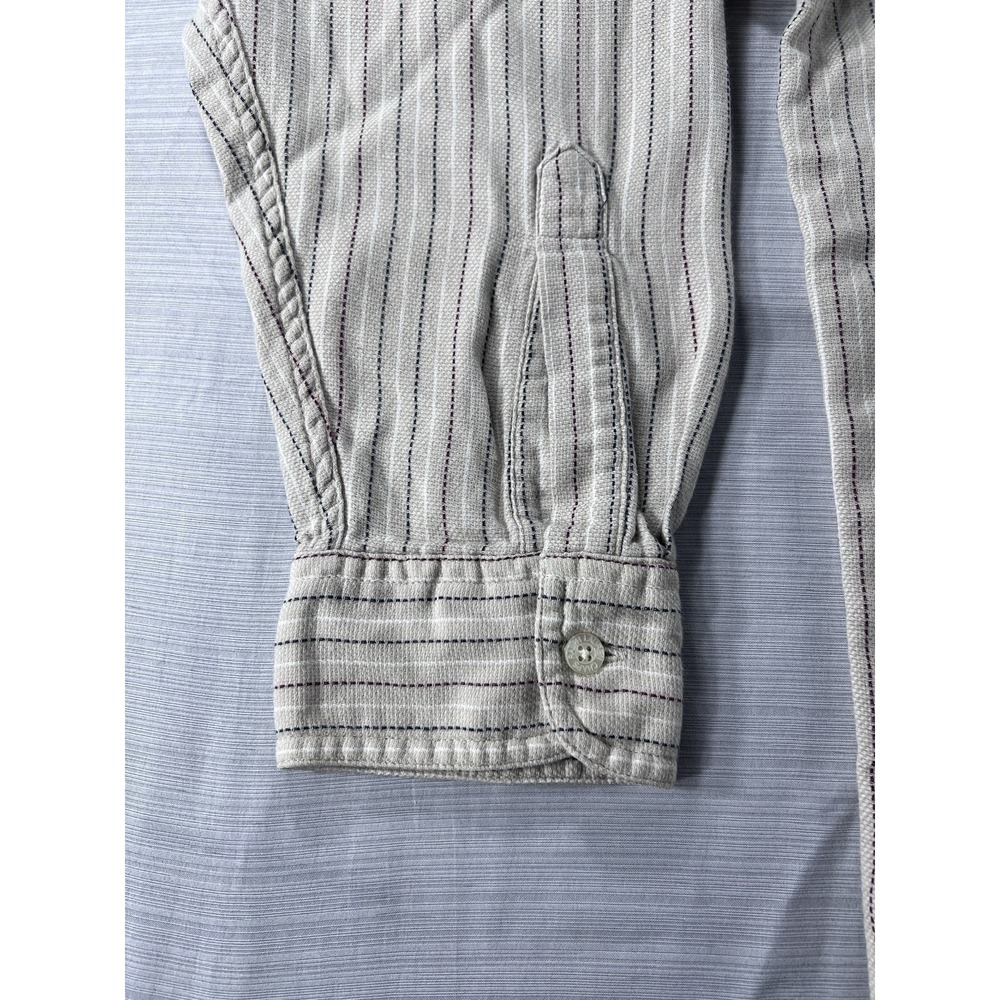 VTG Chaps Ralph Lauren Button Dn, Shirt, Red, White, And Blue Pinstripe, Size XL - Picture 7 of 9